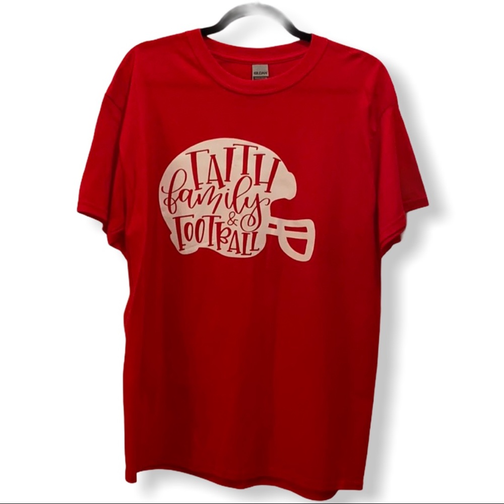 Faith Family & Football T-shirt NWOT